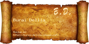 Burai Delila névjegykártya